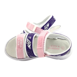 American Club Sandalias Deportivas Plantilla Piel RL29/21 Rosa y violeta 4