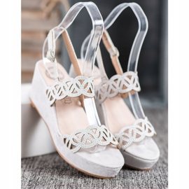 Aclys Sandalias de cuña gris 3