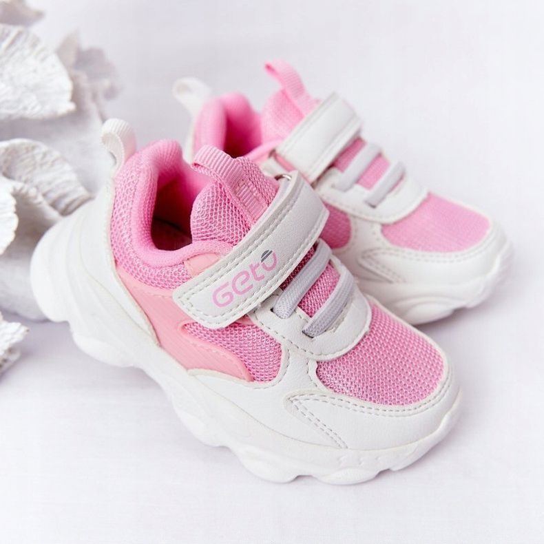 Zapatillas Deportivas Infantiles Zapatillas Blancas y Rosas Azúcar blanco 2