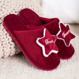 Bona Cómodas pantuflas de ensueño blanco rojo 2 Bona Cómodas pantuflas de ensueño blanco rojo 2