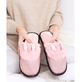 Bona Zapatillas de purpurina con daño rosado 3