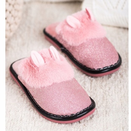 Bona Zapatillas de purpurina con daño rosado 4