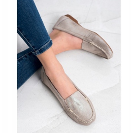 Filippo Mocasines de piel brillante beige 4