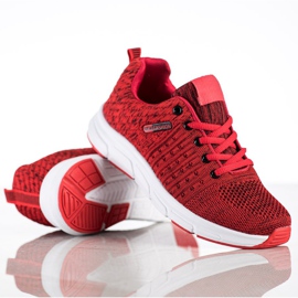 SHELOVET Zapatillas deportivas ligeras caladas rojo 1