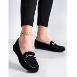 SHELOVET Mocasines Kalsic de ante negro 2