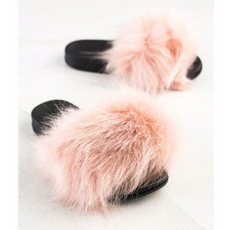 SHELOVET Zapatillas con estilo con piel rosado 1