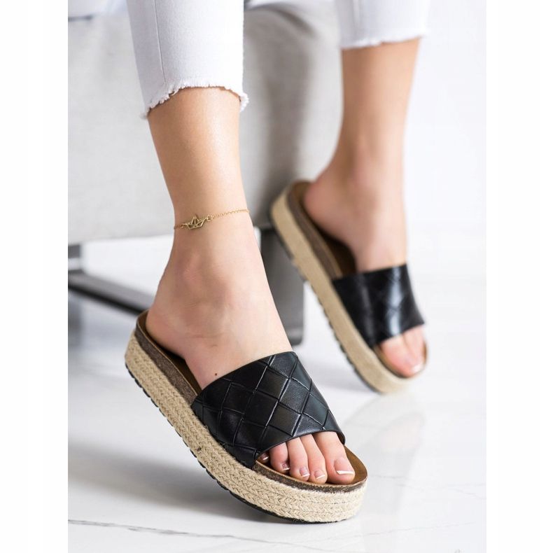 SHELOVET Zapatillas en la plataforma negro 2