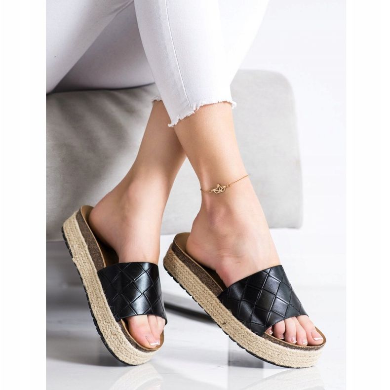 SHELOVET Zapatillas en la plataforma negro 1