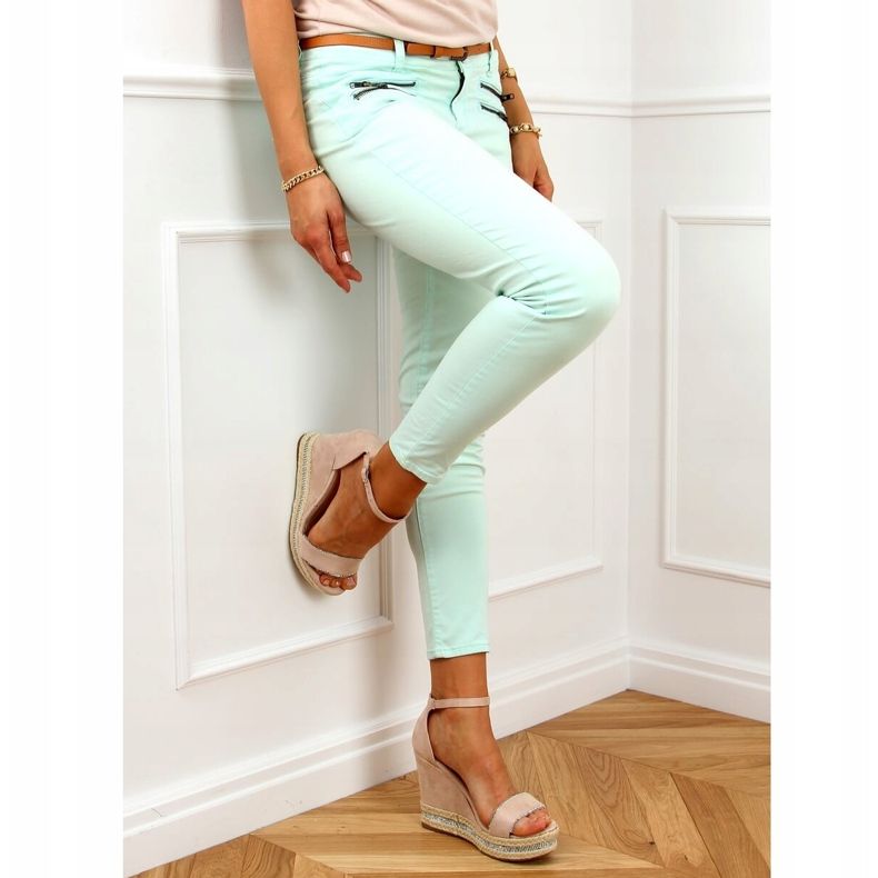 Sandalias con cuña beige LL6351 Nude 2