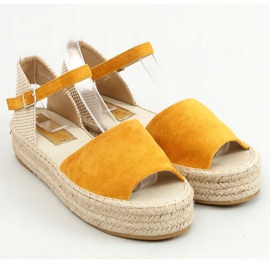 Alpargatas punta abierta miel A663-ESP-1 Amarillo beige 2