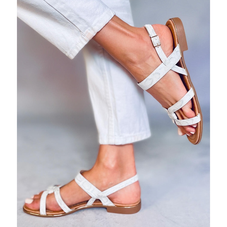 Sandalias plateadas para mujer H8-176 Silver plata 2