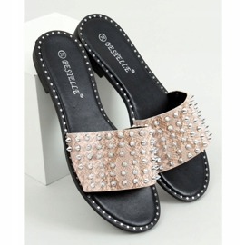 Zapatillas beige con tachuelas N101 Beige 3