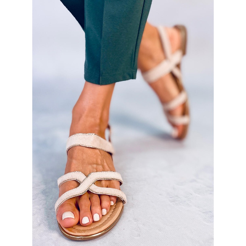 Sandalias de mujer beige H8-177 Beige 1