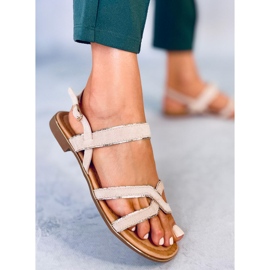 Sandalias de mujer beige H8-177 Beige 2