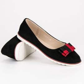 SHELOVET Bailarinas de ante negro 1