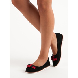 SHELOVET Bailarinas de ante negro 3