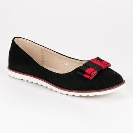 SHELOVET Bailarinas de ante negro 4