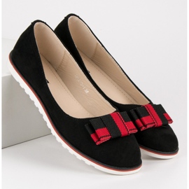 SHELOVET Bailarinas de ante negro 7