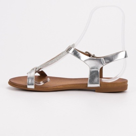 Filippo Sandalias japonesas plateadas gris 6