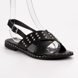 Filippo Sandalias de rock de moda negro 5