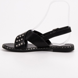 Filippo Sandalias de rock de moda negro 6