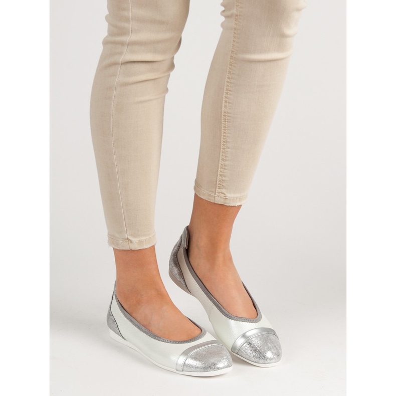 Filippo Bailarinas De Piel Con Purpurina blanco 2