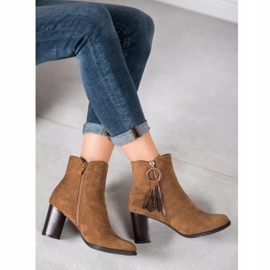 Filippo Botas de gamuza con estilo marrón 3