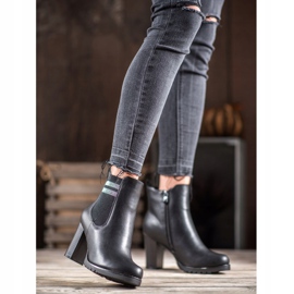 SHELOVET Botines negros en un poste 3