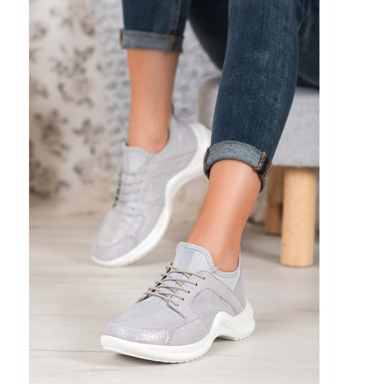 Calzado deportivo de piel VINCEZA gris 1