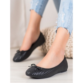 SHELOVET Bailarinas Negras Trenzadas negro 2