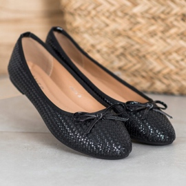 SHELOVET Bailarinas Negras Trenzadas negro 1