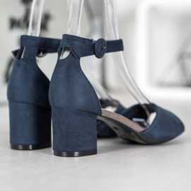 Sandalias Casual De Tacón Alto VINCEZA azul marino azul 3
