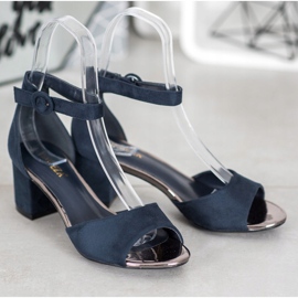 Sandalias Casual De Tacón Alto VINCEZA azul marino azul 4