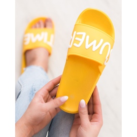 SHELOVET Zapatillas de goma amarillo 2