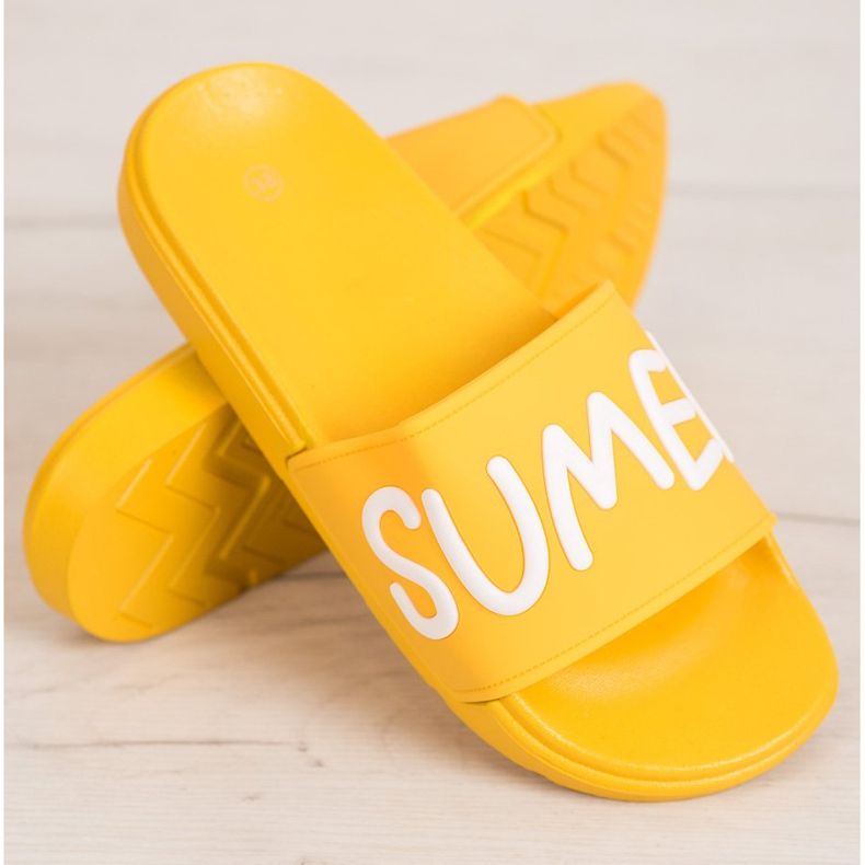 SHELOVET Zapatillas de goma amarillo 1