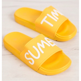 SHELOVET Zapatillas de goma amarillo 4