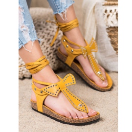 Seastar Sandalias chanclas atadas amarillo 1