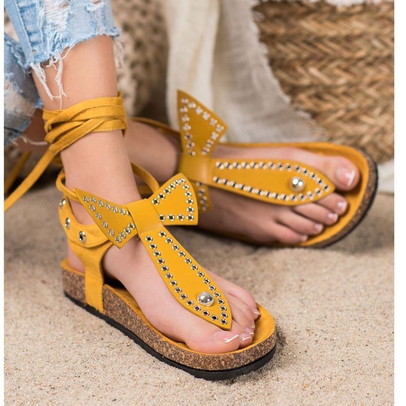 Seastar Sandalias chanclas atadas amarillo 2