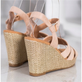 Small Swan Sandalias clásicas de cuero ecológico beige 3