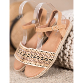 SHELOVET Sandalias trenzadas ligeras beige 4