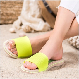 Renda Pantuflas Textiles Neón verde amarillo 3