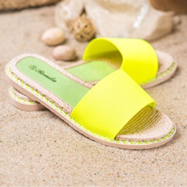 Renda Pantuflas Textiles Neón verde amarillo 2
