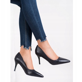 Small Swan Tacones altos azul marino con estilo 4