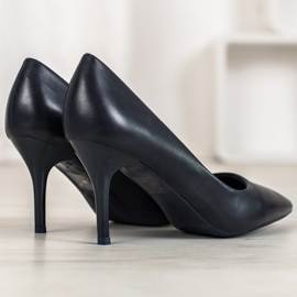Small Swan Tacones altos azul marino con estilo 1