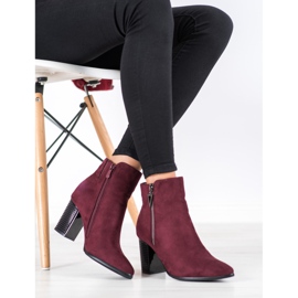 Botas de ante con cremallera VINCEZA rojo 4