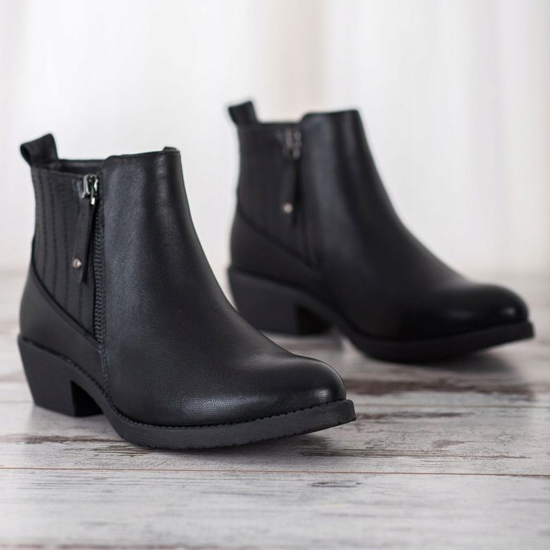 Bella Paris Botas abrigadas con cremallera negro 2