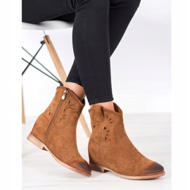 Vinceza botas camperas con cuña Vincez marrón amarillo 1