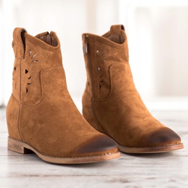 Vinceza botas camperas con cuña Vincez marrón amarillo 2 Vinceza botas camperas con cuña Vincez marrón amarillo 2