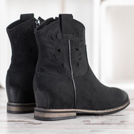 Vinceza botas camperas con cuña Vincez negro 2