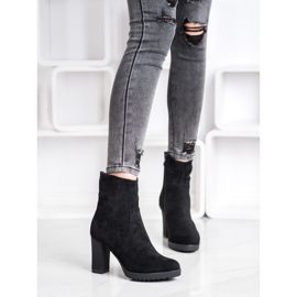 SHELOVET Botas altas de ante negro 4